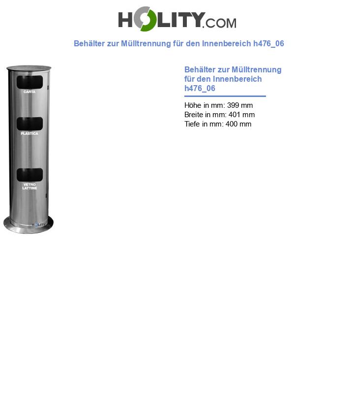 Behälter zur Mülltrennung für den Innenbereich h476_06