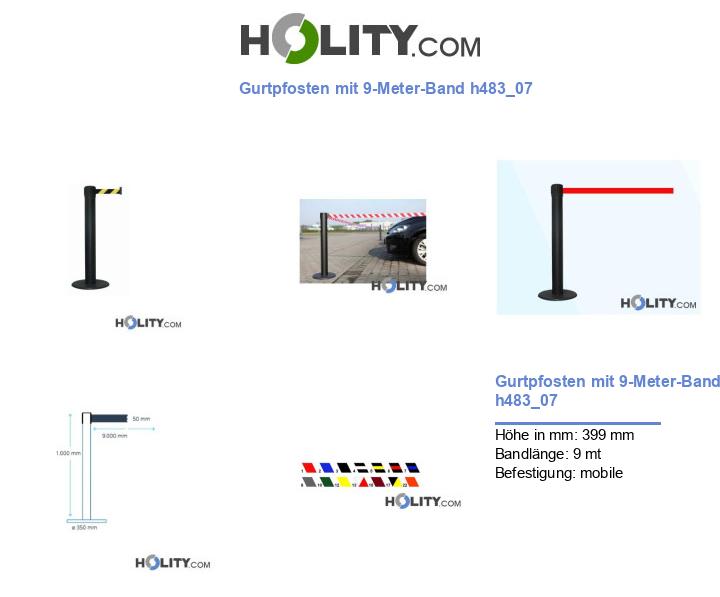 Gurtpfosten mit 9-Meter-Band h483_07