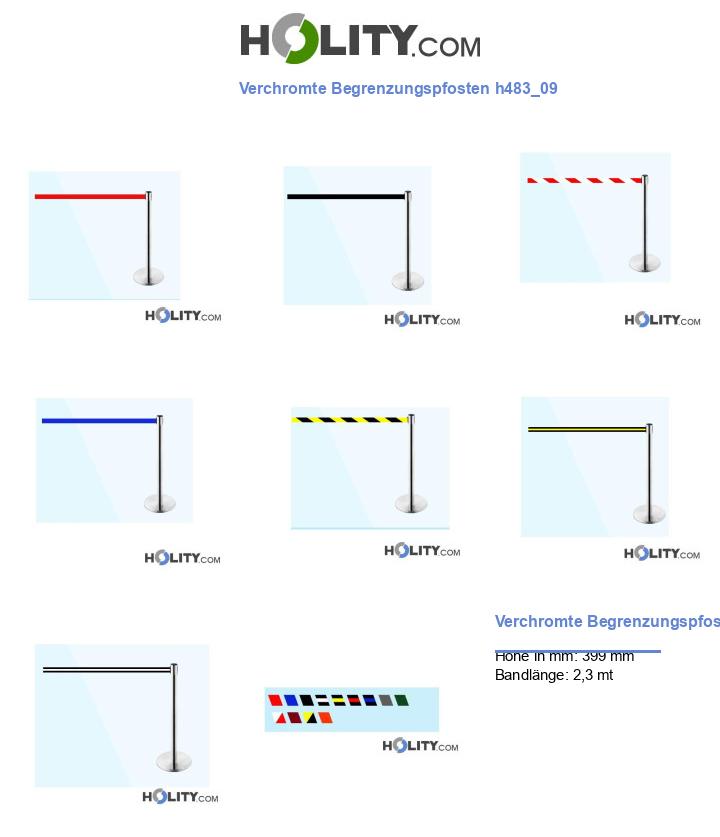 Verchromte Begrenzungspfosten h483_09