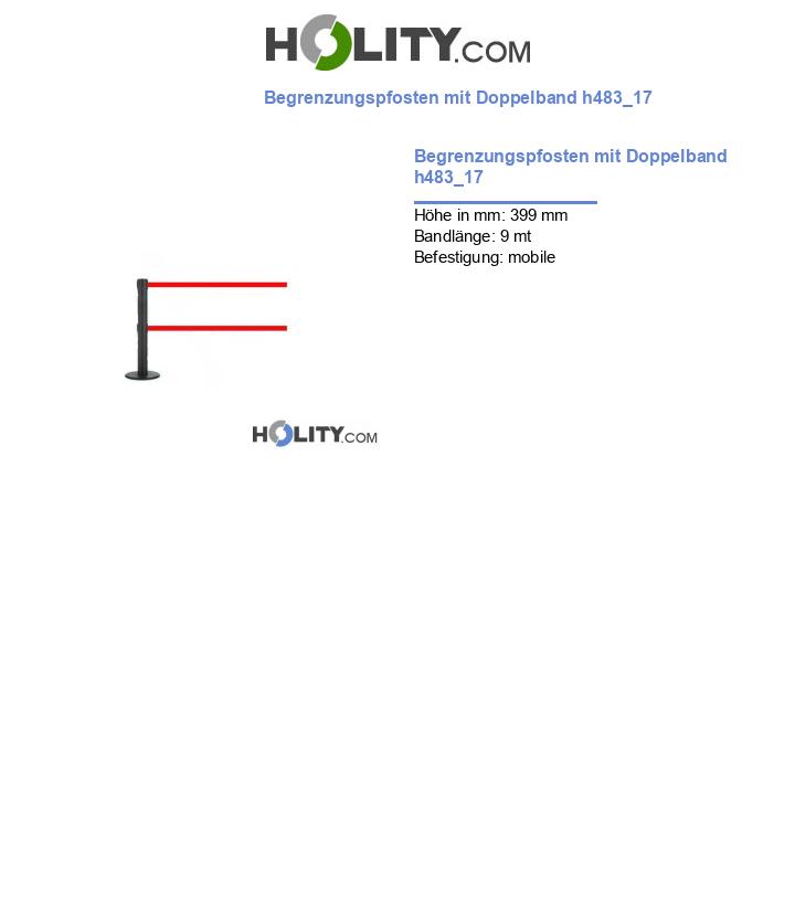 Begrenzungspfosten mit Doppelband h483_17