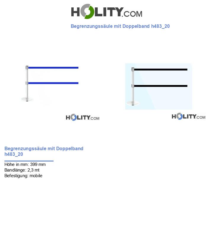 Begrenzungssäule mit Doppelband h483_20