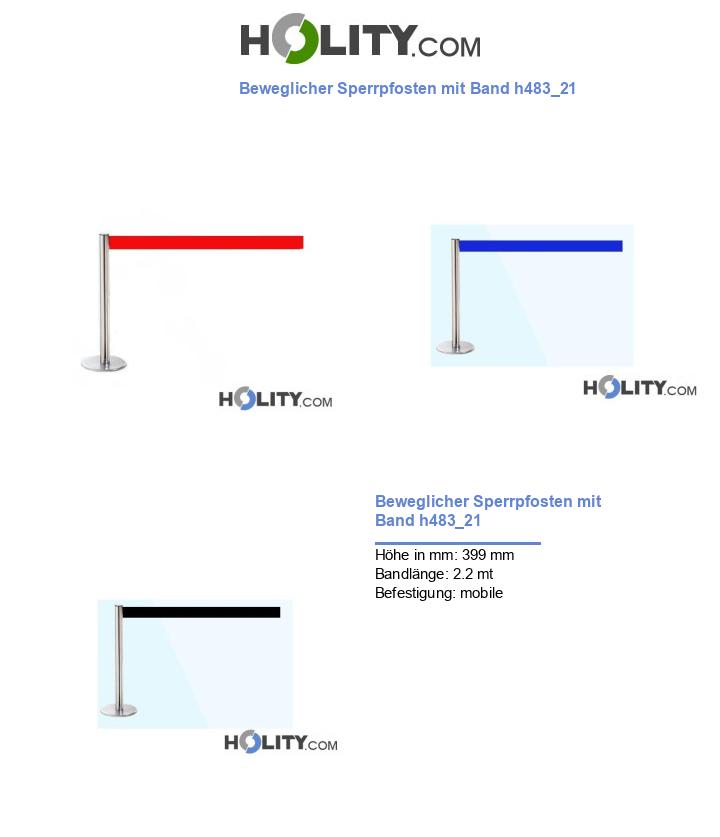 Beweglicher Sperrpfosten mit Band h483_21