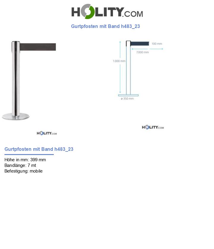Gurtpfosten mit Band h483_23