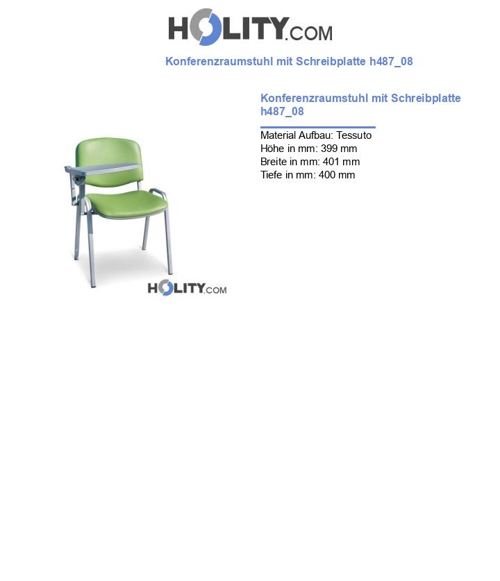Konferenzraumstuhl mit Schreibplatte h487_08