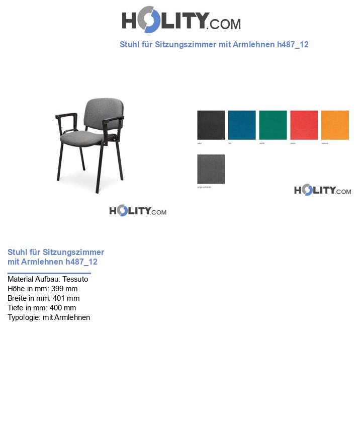 Stuhl für Sitzungszimmer mit Armlehnen h487_12