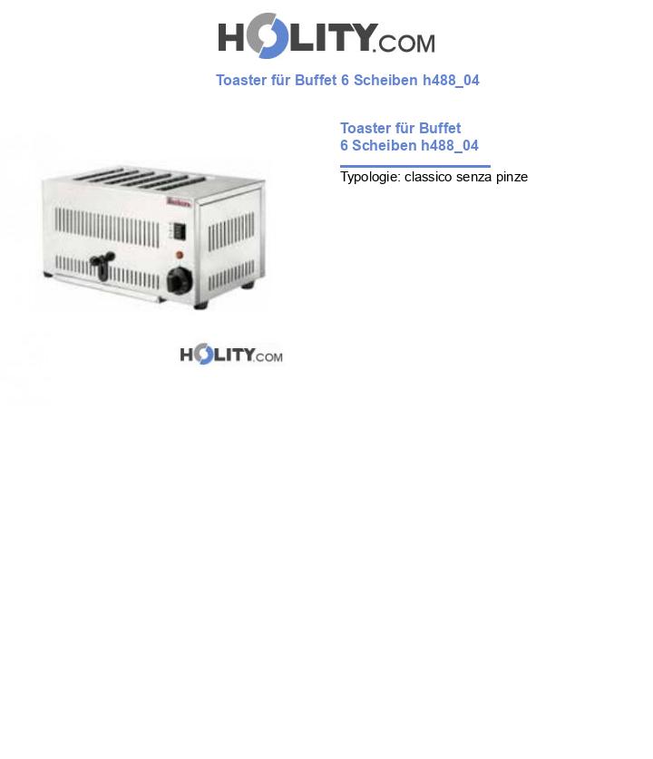 Toaster für Buffet 6 Scheiben h488_04