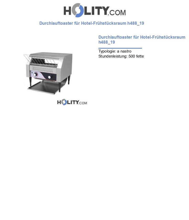 Durchlauftoaster für Hotel-Frühstücksraum h488_19