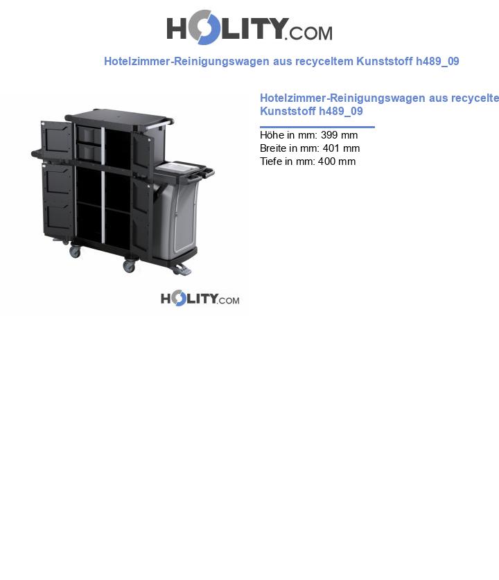 Hotelzimmer-Reinigungswagen aus recyceltem Kunststoff h489_09