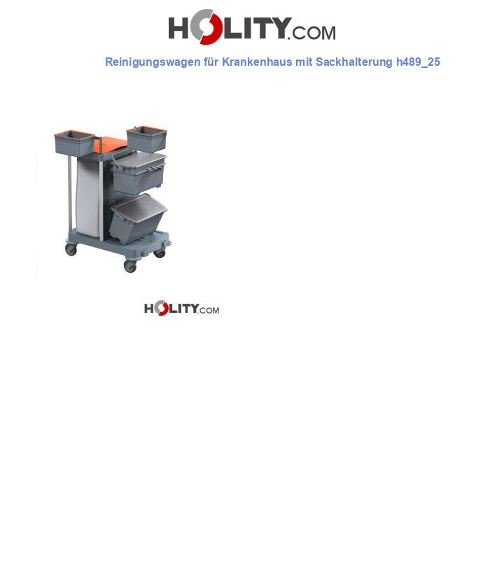 Reinigungswagen für Krankenhaus mit Sackhalterung h489_25