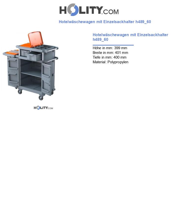 Hotelwäschewagen mit Einzelsackhalter h489_60