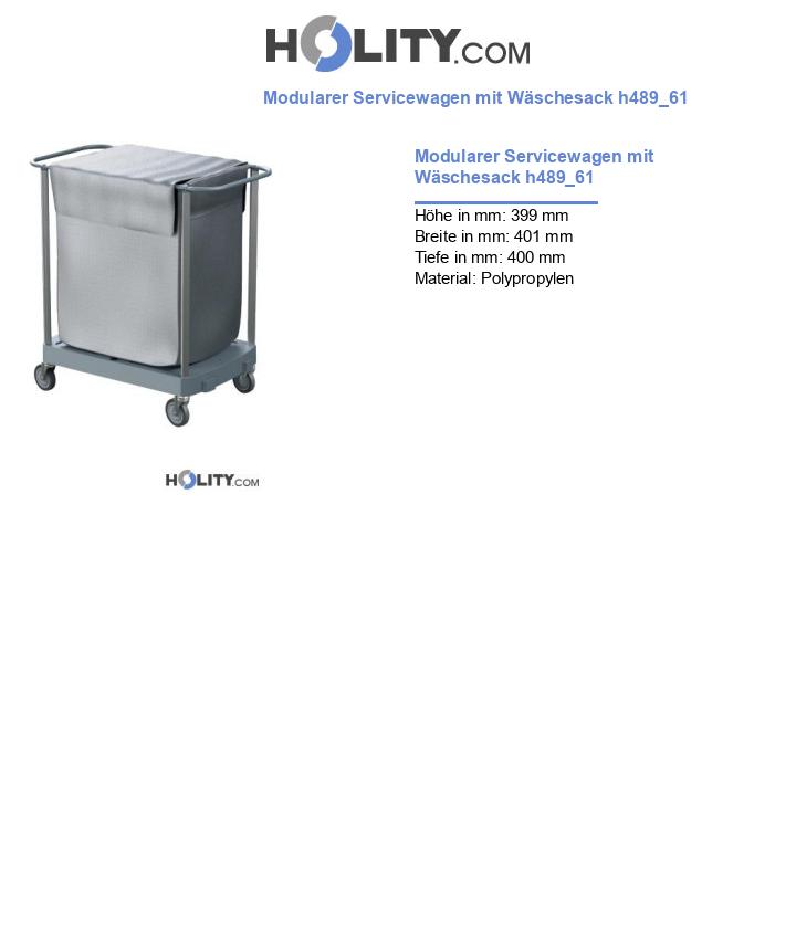 Modularer Servicewagen mit Wäschesack h489_61