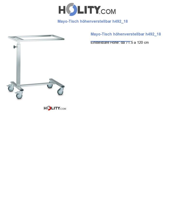 Mayo-Tisch höhenverstellbar h492_18
