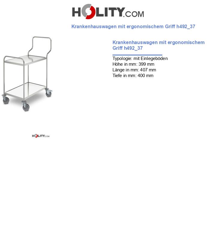 Krankenhauswagen mit ergonomischem Griff h492_37