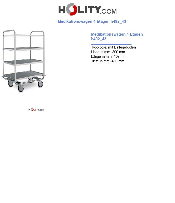 Medikationswagen 4 Etagen h492_43