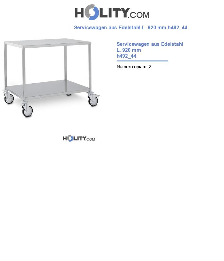 Servicewagen aus Edelstahl L. 920 mm h492_44