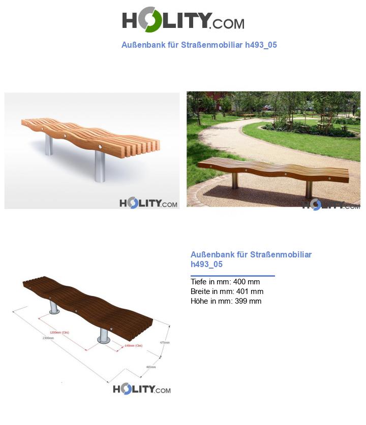 Außenbank für Straßenmobiliar h493_05