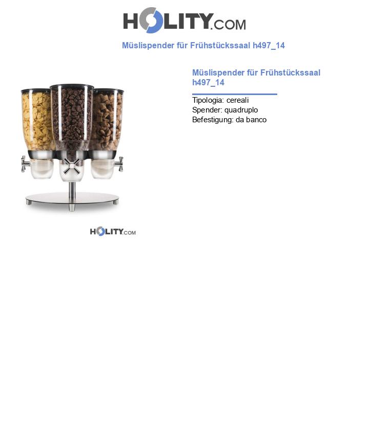 Müslispender für Frühstückssaal h497_14