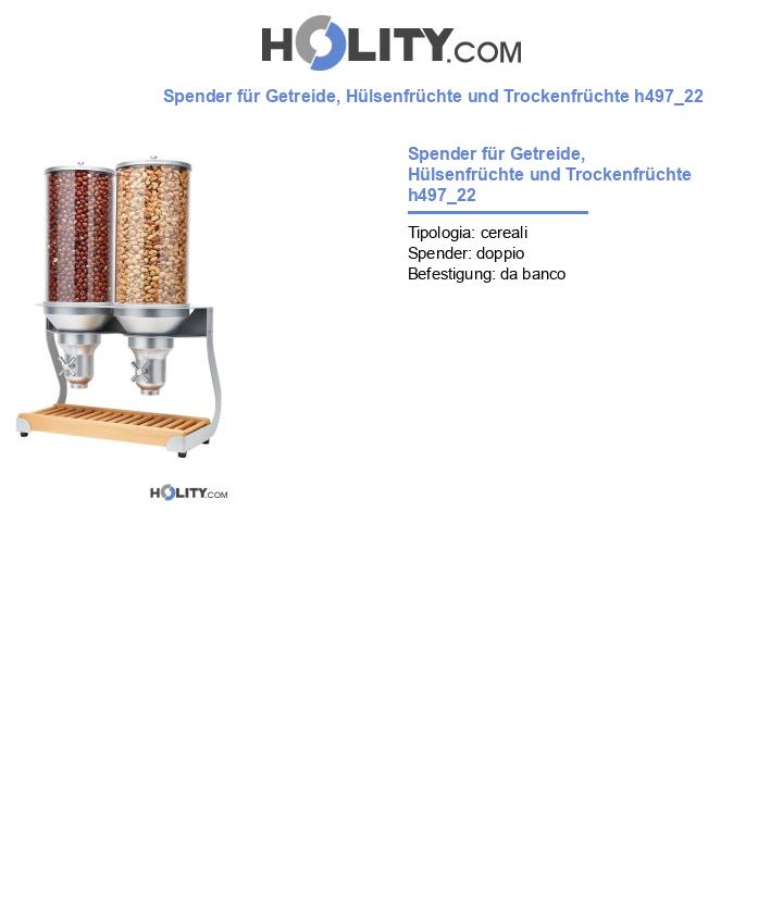 Spender für Getreide, Hülsenfrüchte und Trockenfrüchte h497_22