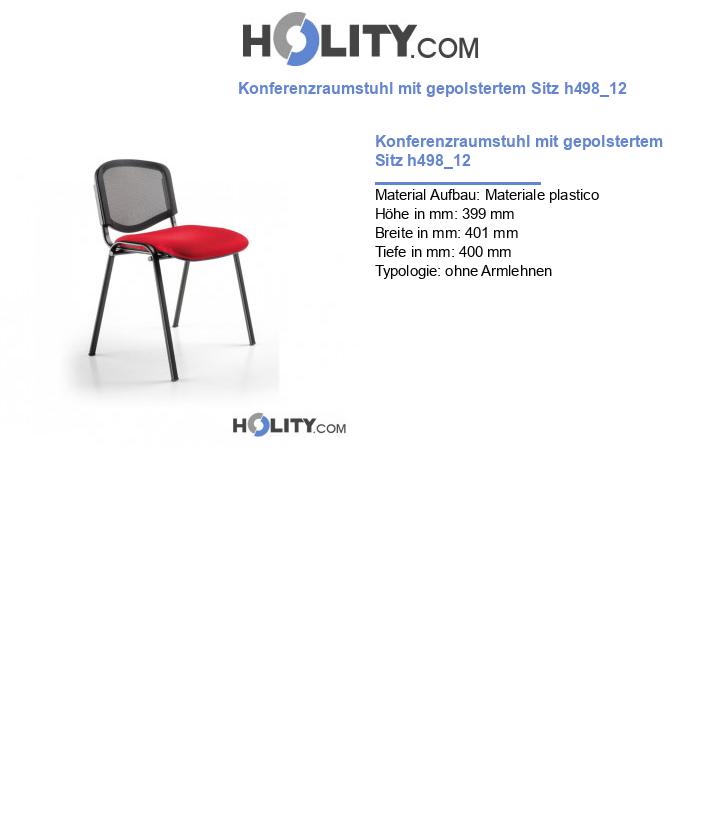 Konferenzraumstuhl mit gepolstertem Sitz h498_12