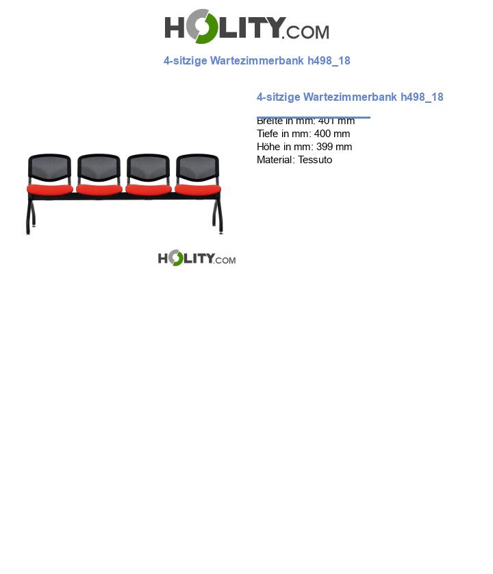 4-sitzige Wartezimmerbank h498_18