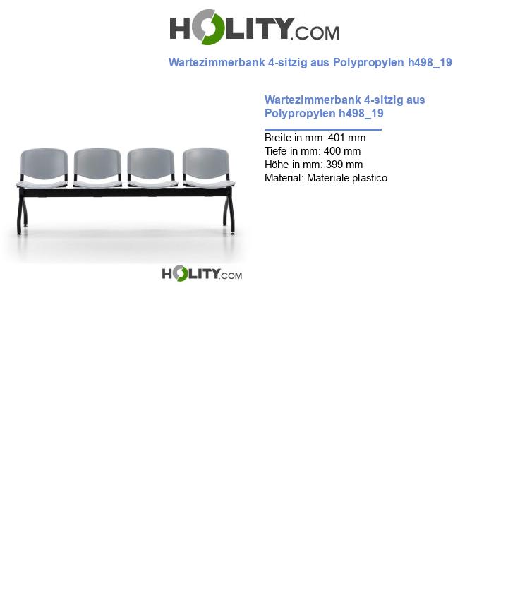 Wartezimmerbank 4-sitzig aus Polypropylen h498_19