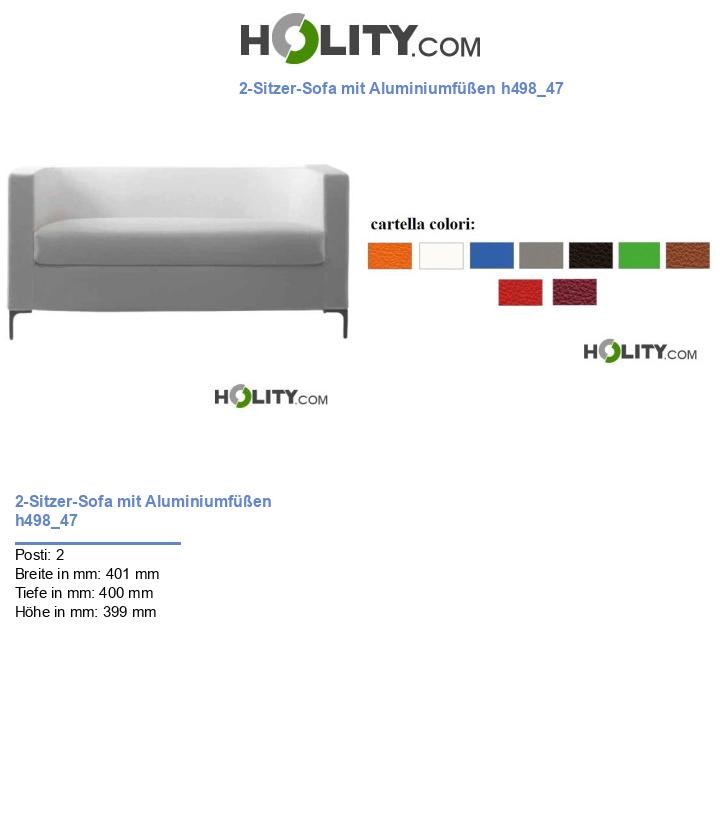 2-Sitzer-Sofa mit Aluminiumfüßen h498_47