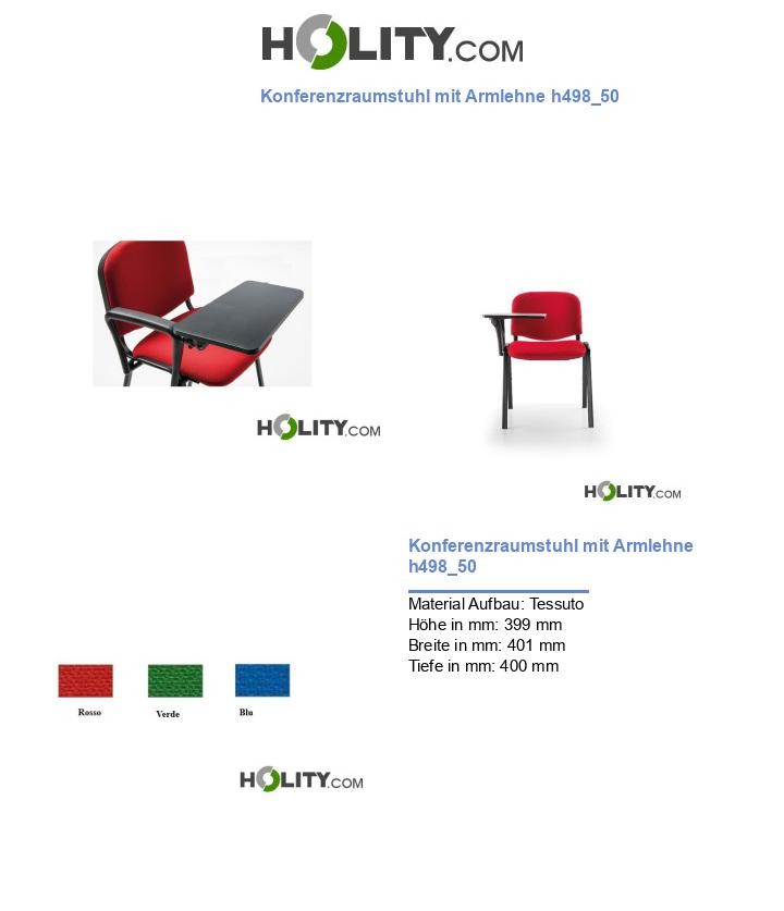 Konferenzraumstuhl mit Armlehne h498_50