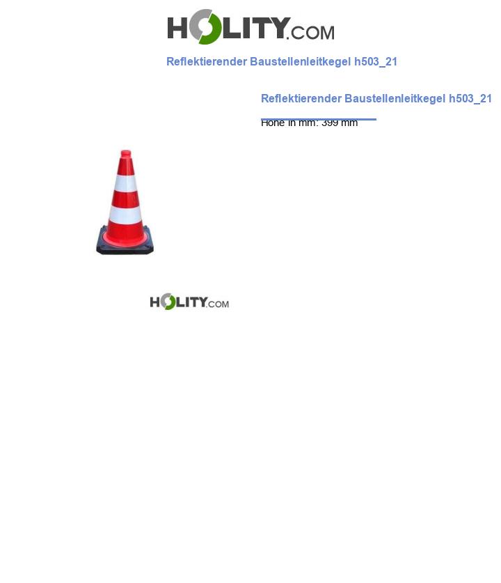 Reflektierender Baustellenleitkegel h503_21