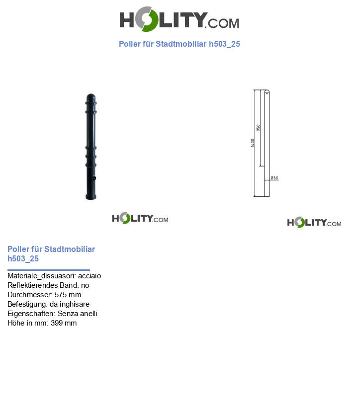 Poller für Stadtmobiliar h503_25