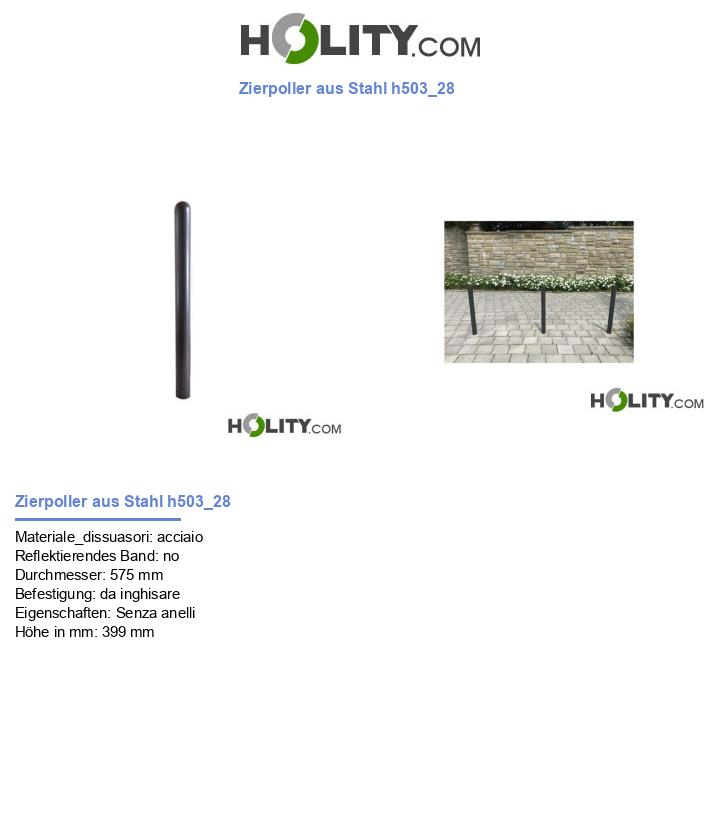 Zierpoller aus Stahl h503_28
