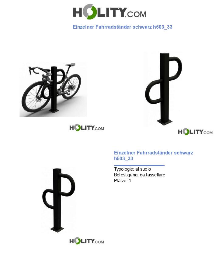 Einzelner Fahrradständer schwarz h503_33