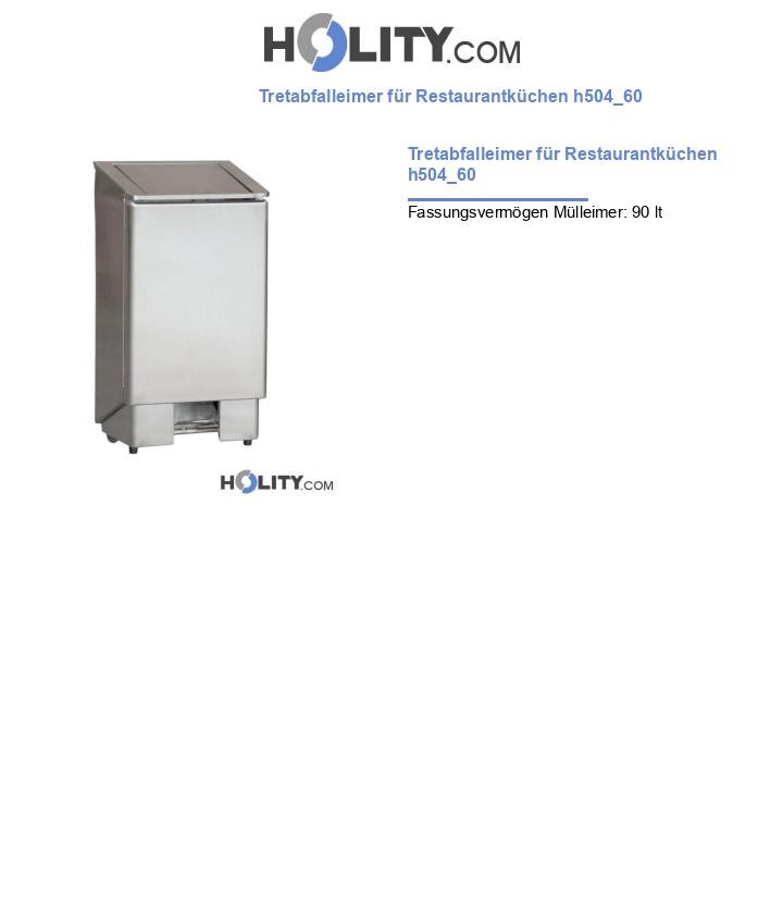 Tretabfalleimer für Restaurantküchen h504_60
