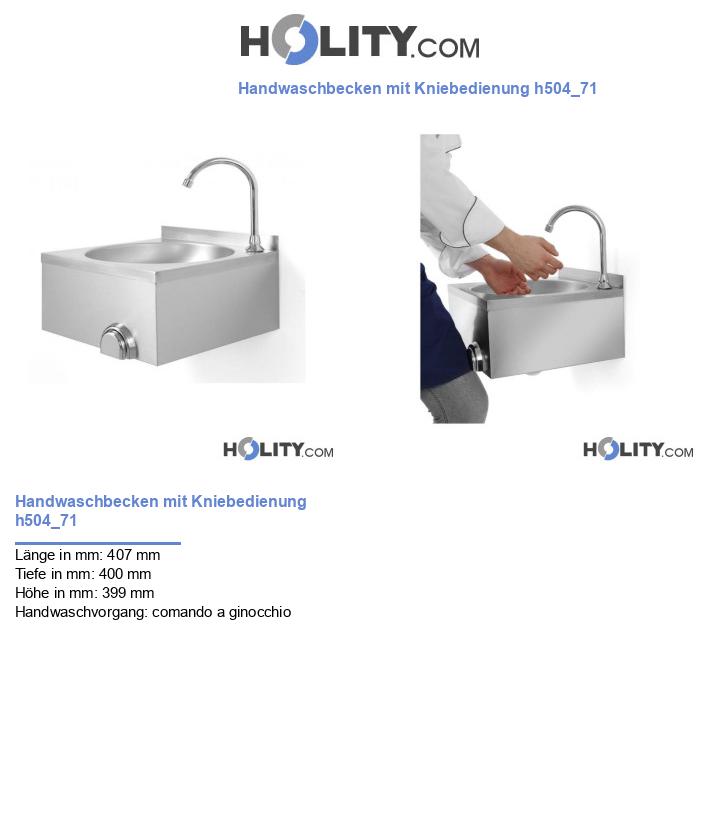 Handwaschbecken mit Kniebedienung h504_71