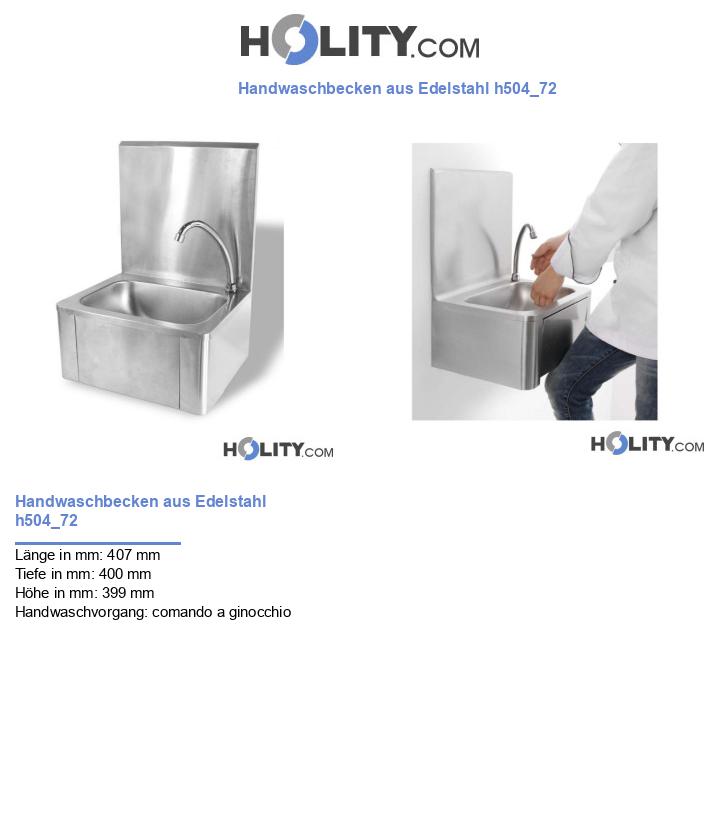 Handwaschbecken aus Edelstahl h504_72