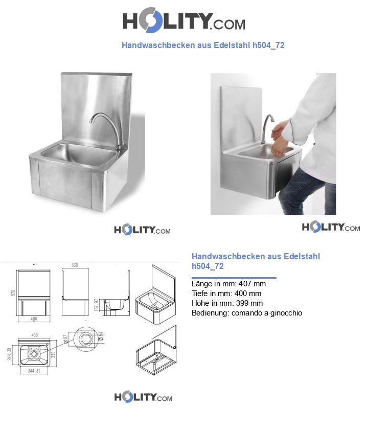 Handwaschbecken aus Edelstahl h504_72