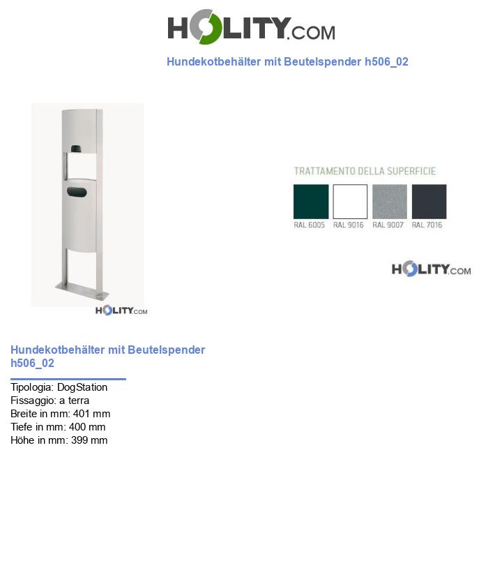 Hundekotbehälter mit Beutelspender h506_02