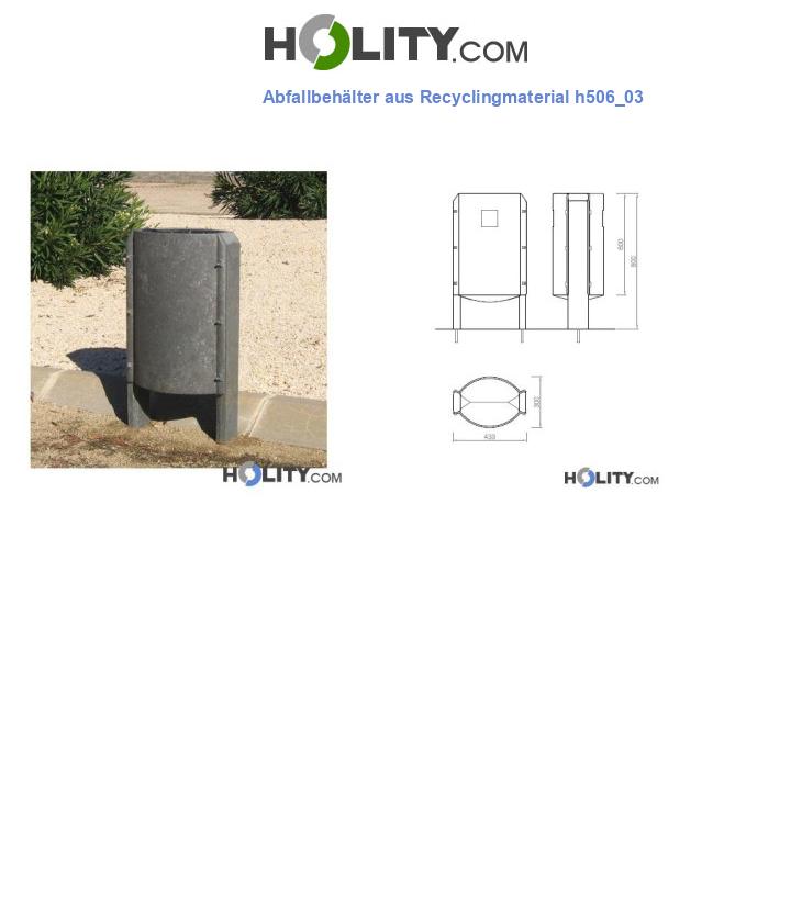 Abfallbehälter aus Recyclingmaterial h506_03