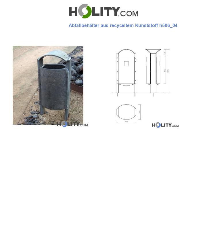 Abfallbehälter aus recyceltem Kunststoff h506_04