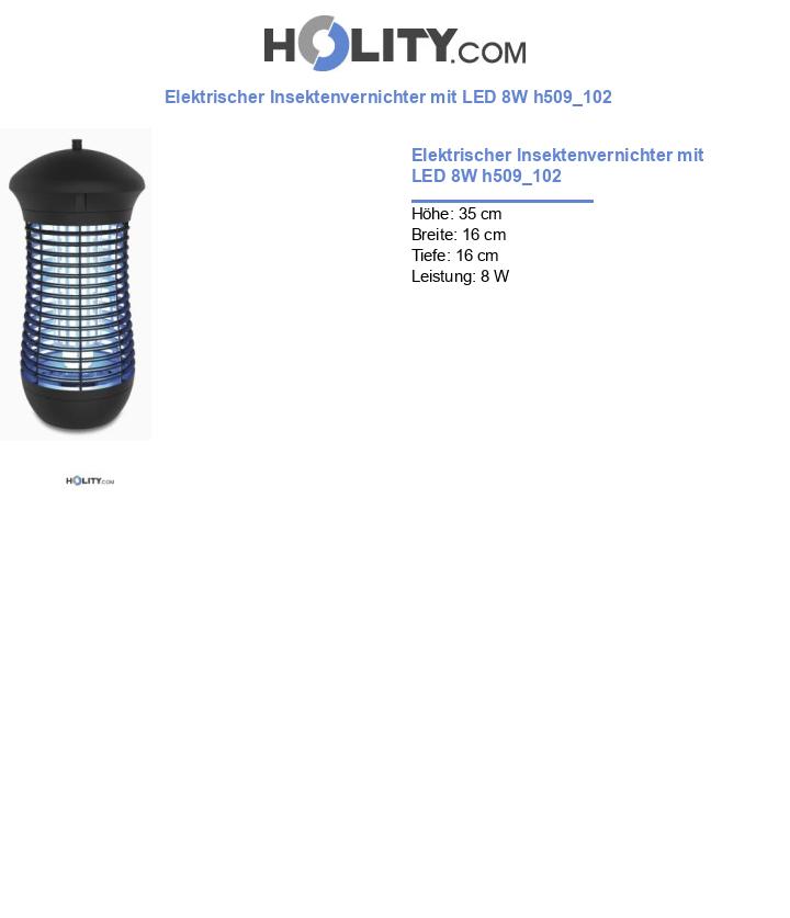 Elektrischer Insektenvernichter mit LED 8W h509_102