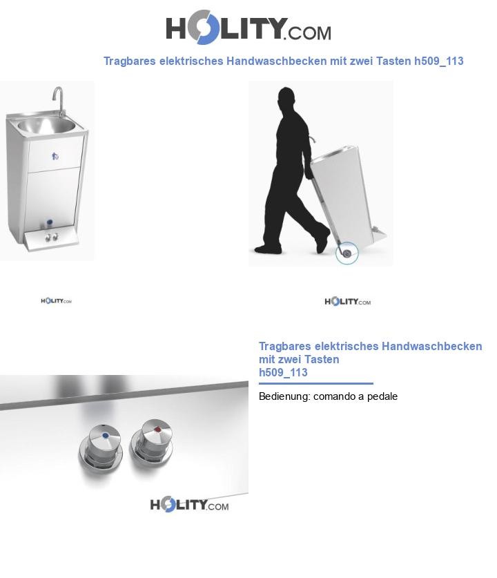Tragbares elektrisches Handwaschbecken mit zwei Tasten h509_113