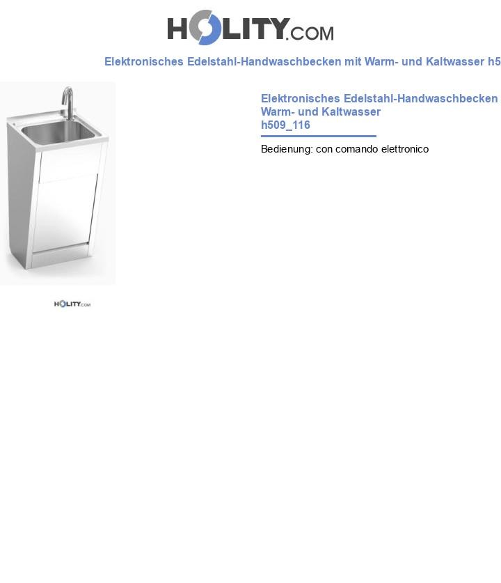 Elektronisches Edelstahl-Handwaschbecken mit Warm- und Kaltwasser h509_116