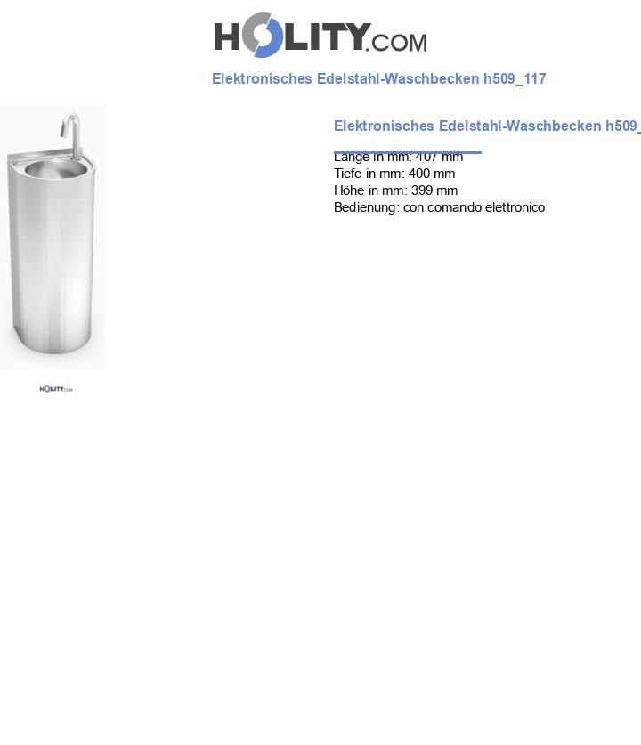 Elektronisches Edelstahl-Waschbecken h509_117
