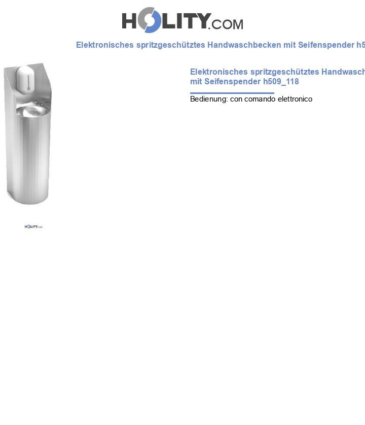 Elektronisches spritzgeschütztes Handwaschbecken mit Seifenspender h509_118