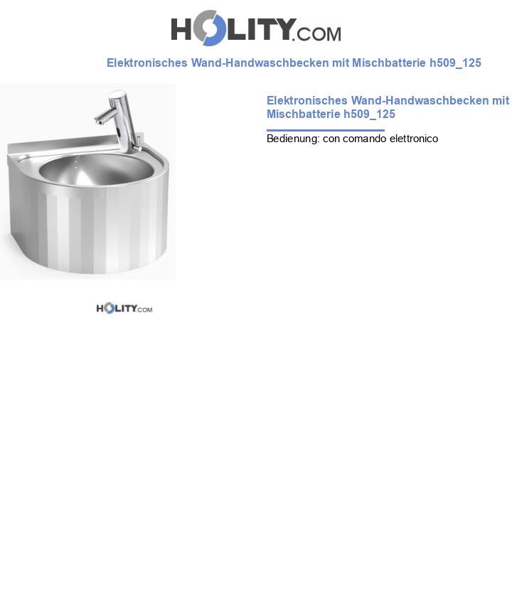 Elektronisches Wand-Handwaschbecken mit Mischbatterie h509_125