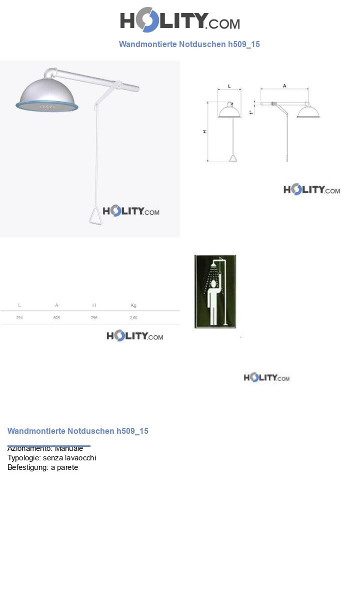 Wandmontierte Notduschen h509_15