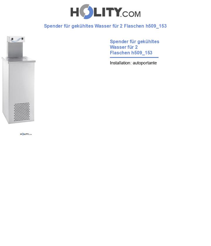 Spender für gekühltes Wasser für 2 Flaschen h509_153