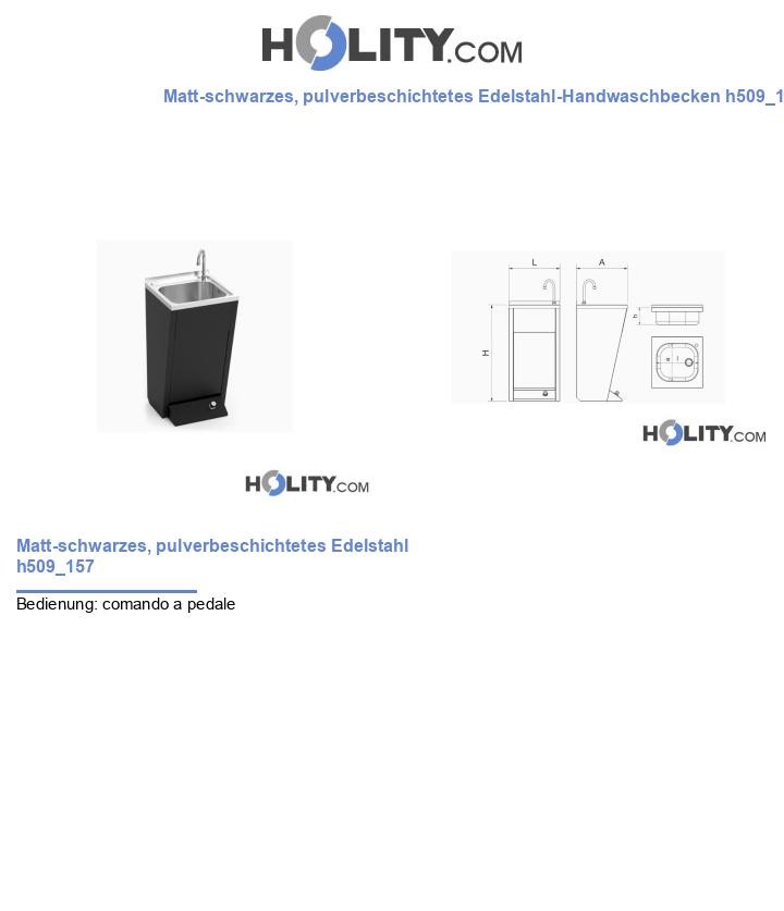Matt-schwarzes, pulverbeschichtetes Edelstahl-Handwaschbecken h509_157