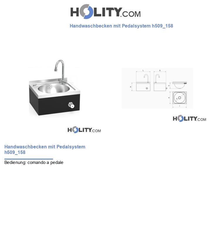 Handwaschbecken mit Pedalsystem h509_158
