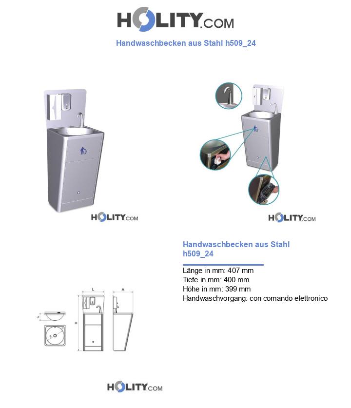 Handwaschbecken aus Stahl h509_24