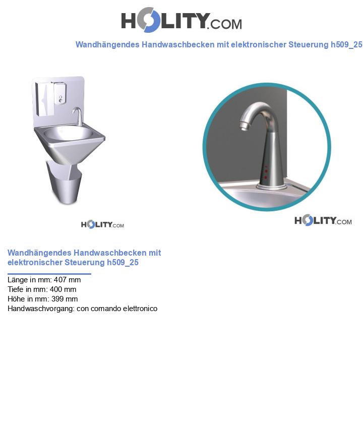 Wandhängendes Handwaschbecken mit elektronischer Steuerung h509_25